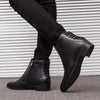 MEN'S POINTED TOE STYLISH BACK LACE-UP CHELSEA BOOTS 81375327S