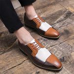 MEN'S CONTRASTING LACE-UP WEDDING SHOES 34793288S