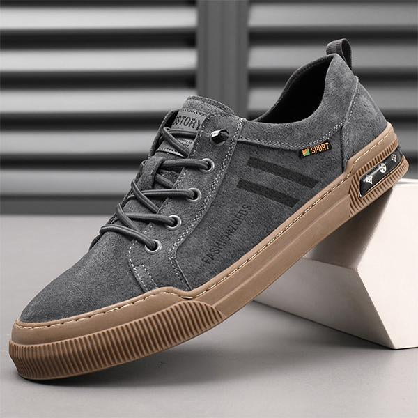 MEN'S SOFT-SOLED SUEDE SLIP-ON CASUAL SNEAKERS 92330711S