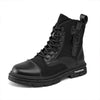 MEN'S CASUAL BELT BUCKLE HIGH TOP LACE-UP BOOTS 37844371S