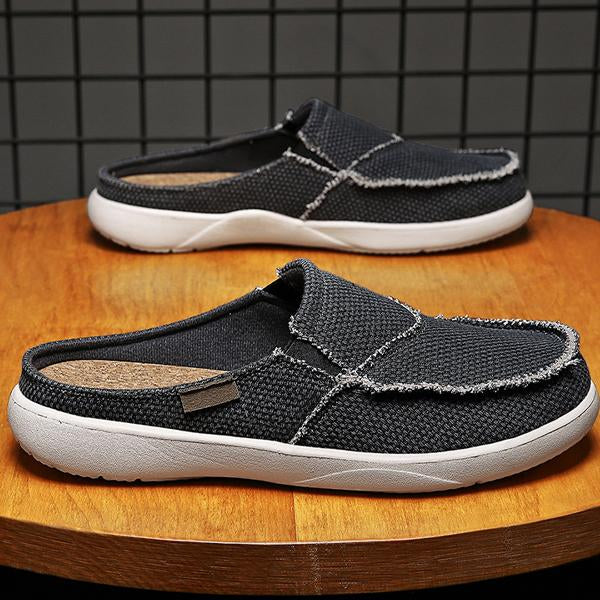 MEN'S CASUAL WEAR-RESISTANT CANVAS HALF SLIPPERS 87392308S