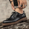 MEN'S RETRO LACE-UP WORK STYLE LEATHER SHOES 72208206S