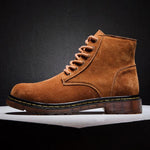 MEN'S RETRO RUBBER SOLE WEAR-RESISTANT LACE-UP BOOTS 70436186S