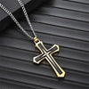 MEN'S TITANIUM STEEL CASUAL CROSS NECKLACE 31311820YL