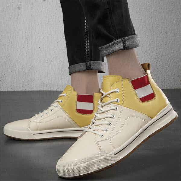 MEN'S FASHIONABLE SPLICED HIGH-TOP SNEAKERS 08126880S