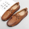 MEN'S CASUAL LACE UP ROUND TOE RETRO CASUAL LEATHER SHOES 80935104YL