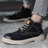 MEN'S LACE-UP CASUAL RETRO WORK STYLE BOOTS 84014659S