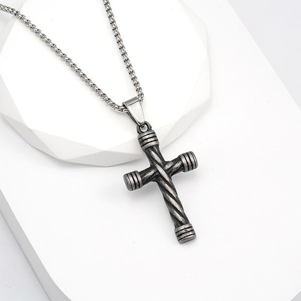 MEN'S RETRO CROSS TITANIUM STEEL PENDANT 36810718S