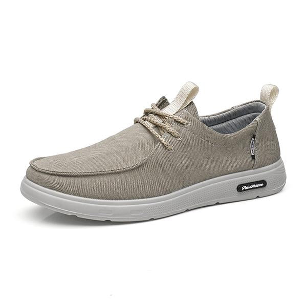 MEN'S BREATHABLE LACE-UP CASUAL CANVAS SHOES 01559636S