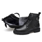 MEN'S ROUND TOE LACE UP SIDE ZIPPER BOOTS 02203869YL