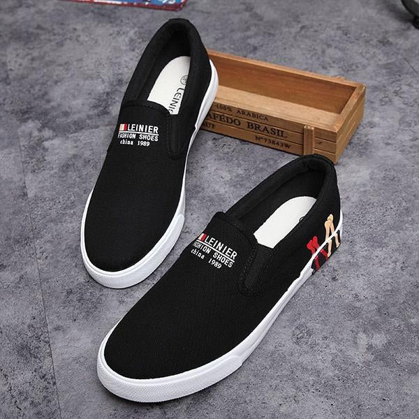 MEN'S CASUAL PRINTED SLIP-ON CANVAS SHOES 62365730S