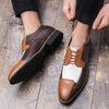 MEN'S BUSINESS RETRO COLOR BLOCK DRESS SHOES 84145781S