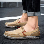 MEN'S VINTAGE DISTRESSED RAW EDGE CANVAS SHOES 30305538S