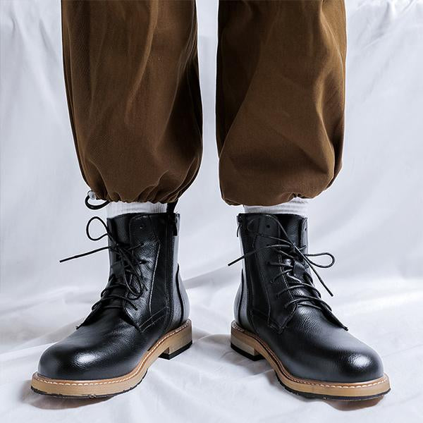 MEN'S STYLISH RETRO LACE-UP BOOTS 95209738S