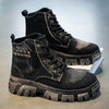 MEN'S RETRO DENIM THICK SOLE WORK STYLE BOOTS 62269045S