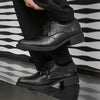 MEN'S POINTED CASUAL LACE UP LEATHER SHOES 02281887YL