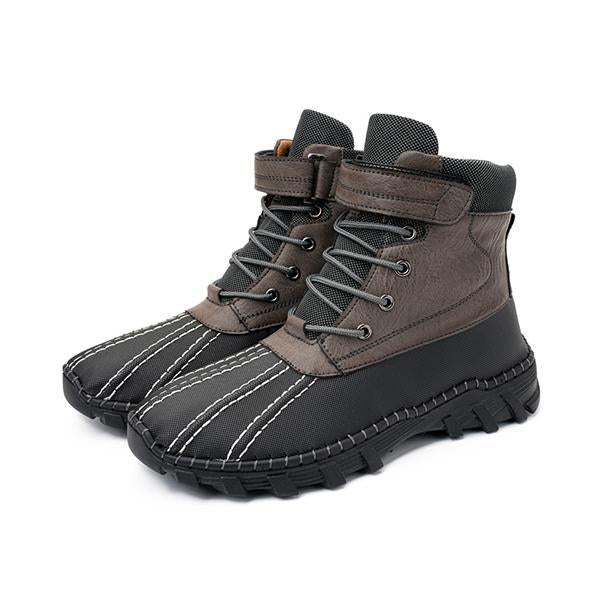 MEN'S CASUAL LACE-UP PLUSH COMBAT BOOTS 26534339S