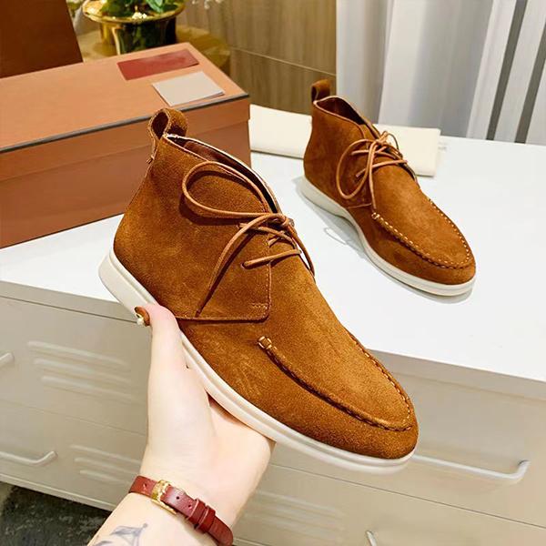 MEN'S CASUAL SUEDE LACE-UP FLAT DESERT BOOTS 98889178S