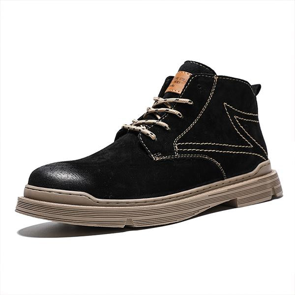 MEN'S LACE-UP CASUAL RETRO WORK STYLE BOOTS 84014659S