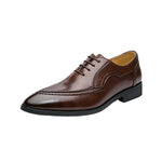 MEN'S BROGUE CARVED BUSINESS CASUAL SHOES 01574401S