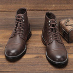 MEN'S CASUAL RETRO LACE UP WORK BOOTS 82931245YL