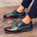 MEN'S BROGUE CONTRAST COLOR CASUAL DRESS SHOES 21646125S