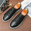 MEN'S CASUAL STONE PATTERN LACE-UP SNEAKERS 37736175S