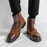 MEN'S RETRO CASUAL BUCKLE CHELSEA BOOTS 13359135YL