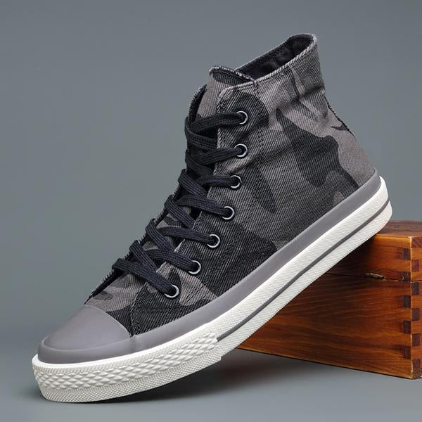 MEN'S CASUAL CAMOUFLAGE HIGH-TOP CANVAS SHOES 51837018S