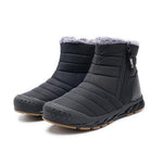 MEN'S WARM COMFORTABLE FAUX FUR INSULATED NON-SLIP OUTDOOR LACE-UP MID CALF BOOTIES 93653373YL