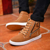 MEN'S BELT BUCKLE LACE-UP HIGH-TOP CASUAL SHOES 42210186S