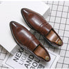 MEN'S POINTED RETRO FORMAL LEATHER SHOES 17712140YL