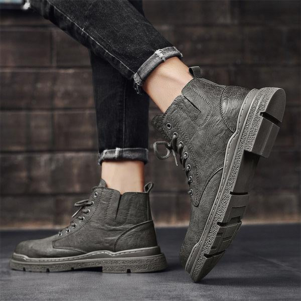 MEN'S CASUAL HIGH TOP LACE-UP BOOTS 62757819YL