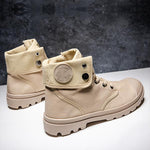 MEN'S BREATHABLE CANVAS HIGH TOP MARTIN BOOTS 22140188S