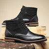 MEN'S RETRO CARVED SPLICING LACE-UP BOOTS 14362395S