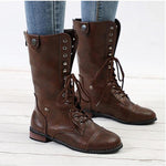 MEN'S RETRO LACE UP LEATHER BOOTS 00012800YL