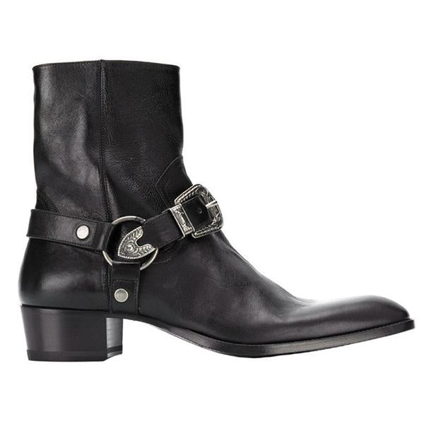 MEN'S SIDE ZIPPER FASHIONABLE LEATHER SHORT BOOTS 29479776YL