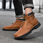 MEN'S CASUAL LACE-UP THICK SOLE WORK BOOTS 48635193S