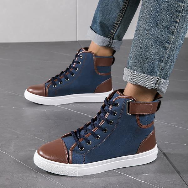 MEN'S DAILY HIGH-TOP CASUAL CANVAS SHOES 38076484S