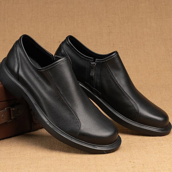 MEN'S STYLISH SHALLOW MOUTH LOAFER LEATHER SHOES 30100991YL