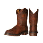 MEN'S RETRO SOLID COLOR EMBROIDERED WESTERN BOOTS 98110193YL