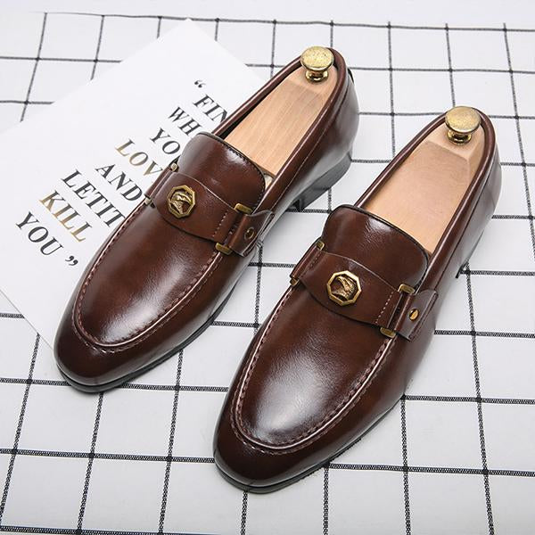 MEN'S STYLISH METAL DECORATION LOAFERS 57598230S