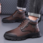 MEN'S CASUAL PLUSH LINED OUTDOOR SNOW BOOTS 37162775S