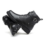 MEN'S ROUND TOE LACE UP SIDE ZIPPER BOOTS 02203869YL