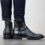 MEN'S SIDE ZIPPER ELASTIC RETRO WORKWEAR BOOTS 08932181YL