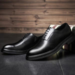 MEN'S BUSINESS POINTED TOE LACE-UP WEDDING SHOES 96819377S