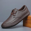 MEN'S CASUAL LACE UP LEATHER DRIVING SHOES 79987373S