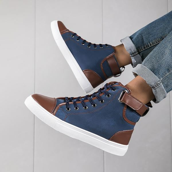 MEN'S DAILY HIGH-TOP CASUAL CANVAS SHOES 38076484S