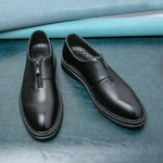 MEN'S BUSINESS POINTED TOE ZIPPER DRESS SHOES 30463866S