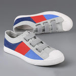 MEN'S CASUAL CONTRAST COLOR SLIP-ON CANVAS SHOES 76427249S